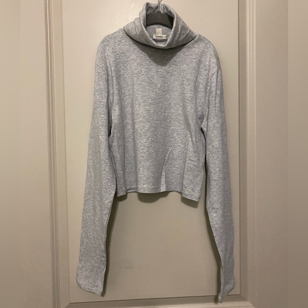 gray turtleneck